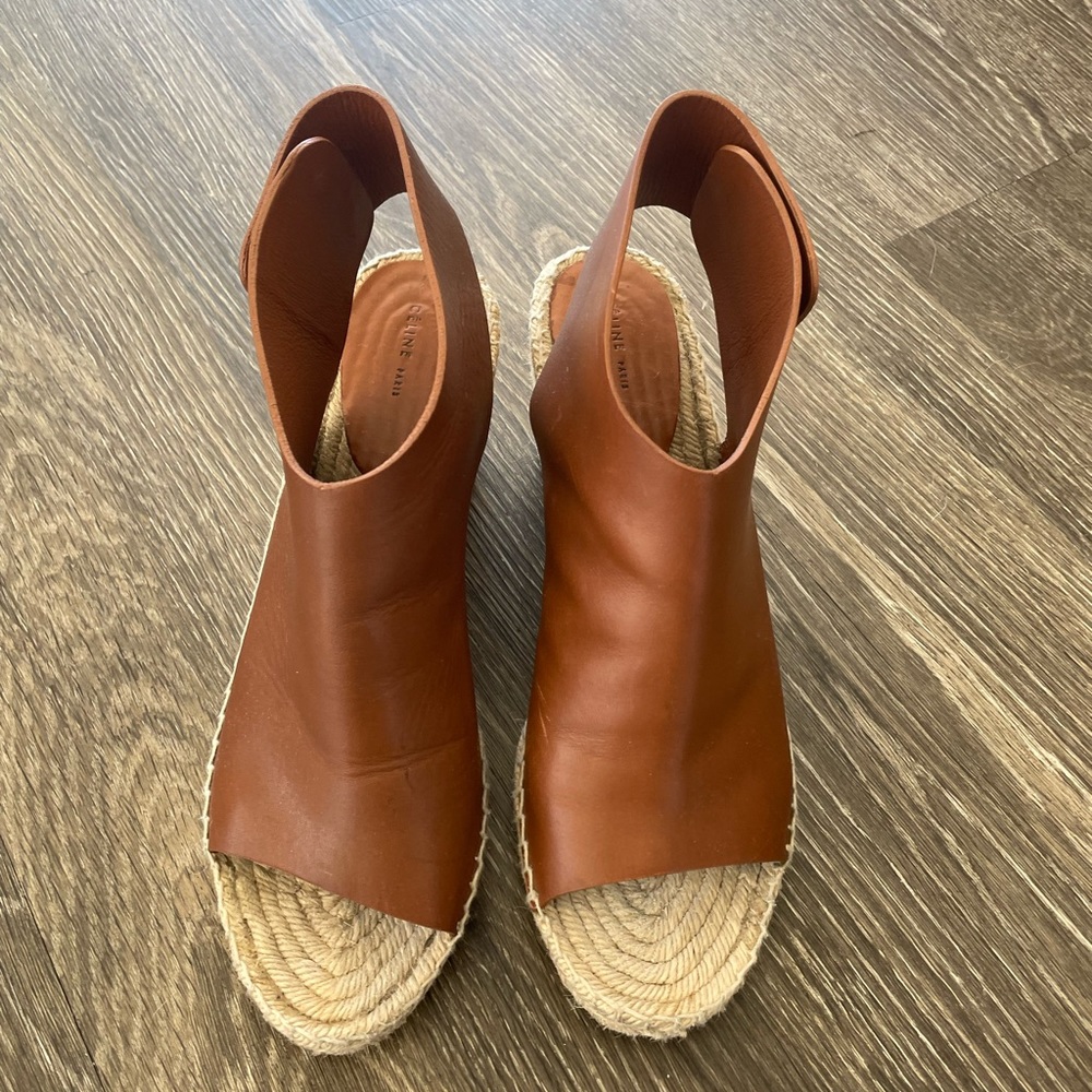 Celine Talla Espadrille Wedge Size 11